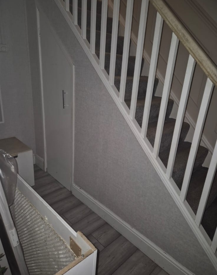 Clean under stairs conversion and entrance hallway refurbishment in Swindon